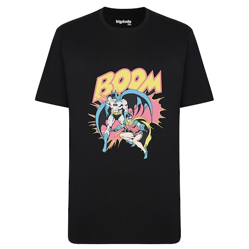 Bigdude Official Batman & Robin Print T-Shirt Black